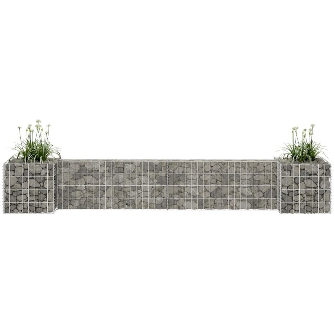 Planteringsgabion H-formad stål vidaXL 260 x 40 x 40 cm