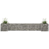 Planteringsgabion H-formad stål vidaXL