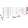 Planteringsgabion H-formad stål vidaXL 260 x 40 x 80 cm – miniatyr 6