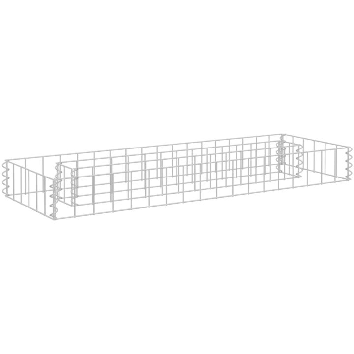 Planteringsgabion upphöjd galvaniserat stål vidaXL 90 x 30 x 10 cm – bild 2