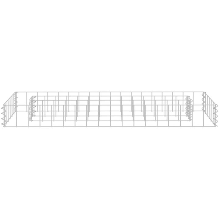 Planteringsgabion upphöjd galvaniserat stål vidaXL 90 x 30 x 10 cm – bild 3