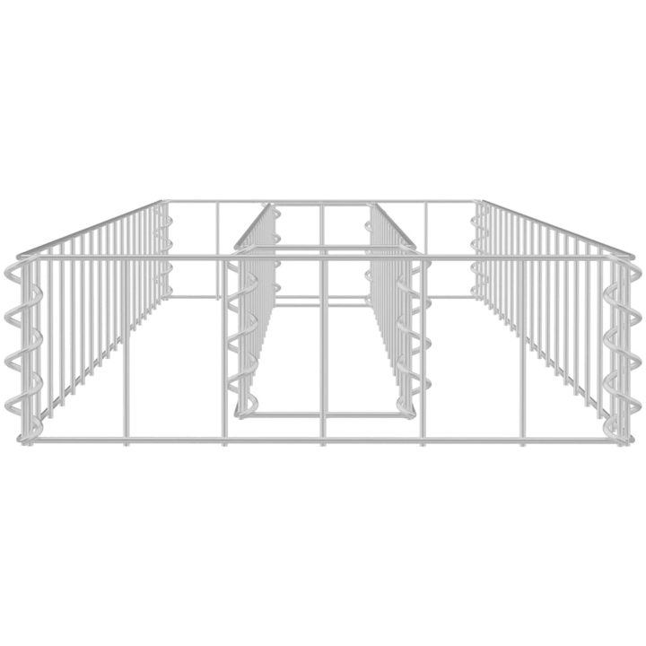 Planteringsgabion upphöjd galvaniserat stål vidaXL 90 x 30 x 10 cm – bild 4