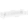 Planteringsgabion upphöjd galvaniserat stål vidaXL 90 x 30 x 10 cm – miniatyr 6
