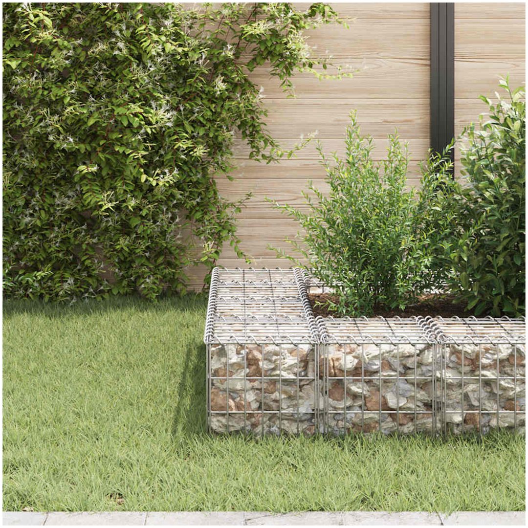 Planteringsgabion upphöjd stål vidaXL 30 x 30 x 30 cm – bild 3