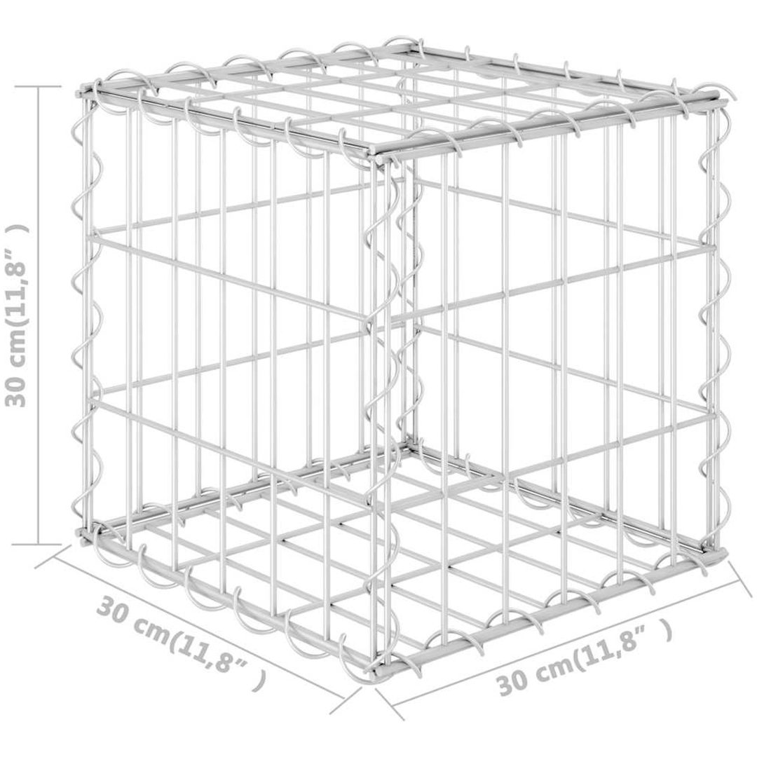 Planteringsgabion upphöjd stål vidaXL 30 x 30 x 30 cm – bild 6