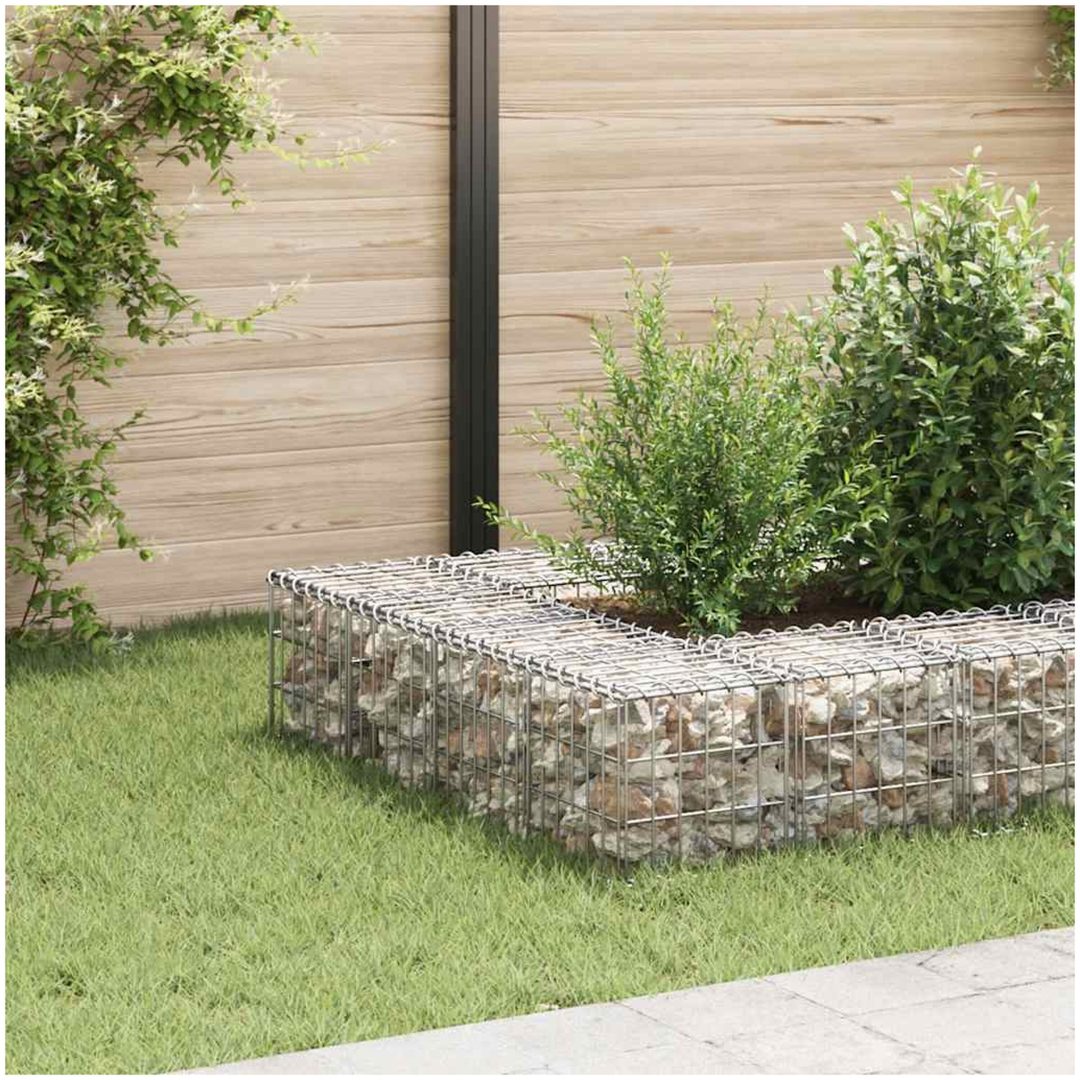 Planteringsgabion upphöjd stål vidaXL 30 x 30 x 30 cm