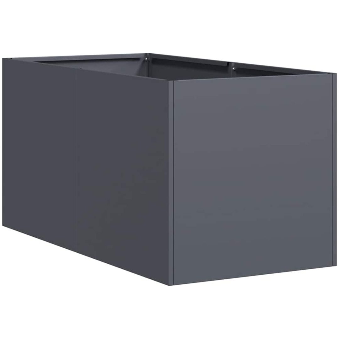 Planteringskärl antracit kallvalsat stål vidaXL 40 x 80 x 40 cm – bild 2