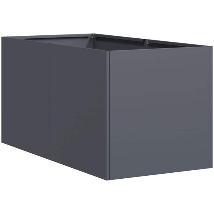 Planteringskärl antracit kallvalsat stål vidaXL 40 x 80 x 40 cm – bild 2