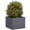 Planteringskärl antracit stål vidaXL 40 x 40 x 30 cm – miniatyr 1