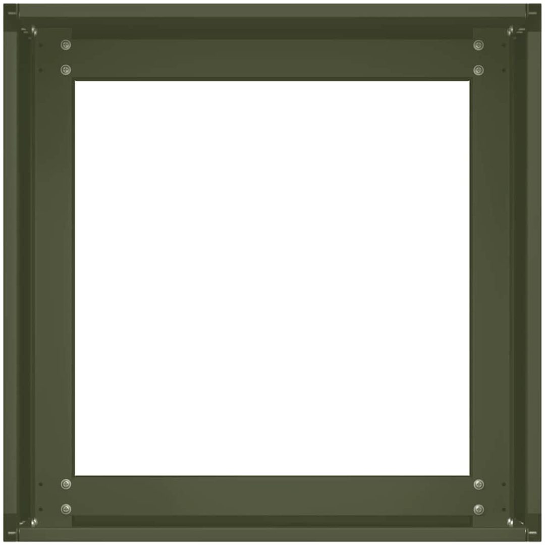 Planteringskärl olivgrön stål vidaXL 40 x 40 x 30 cm – bild 5