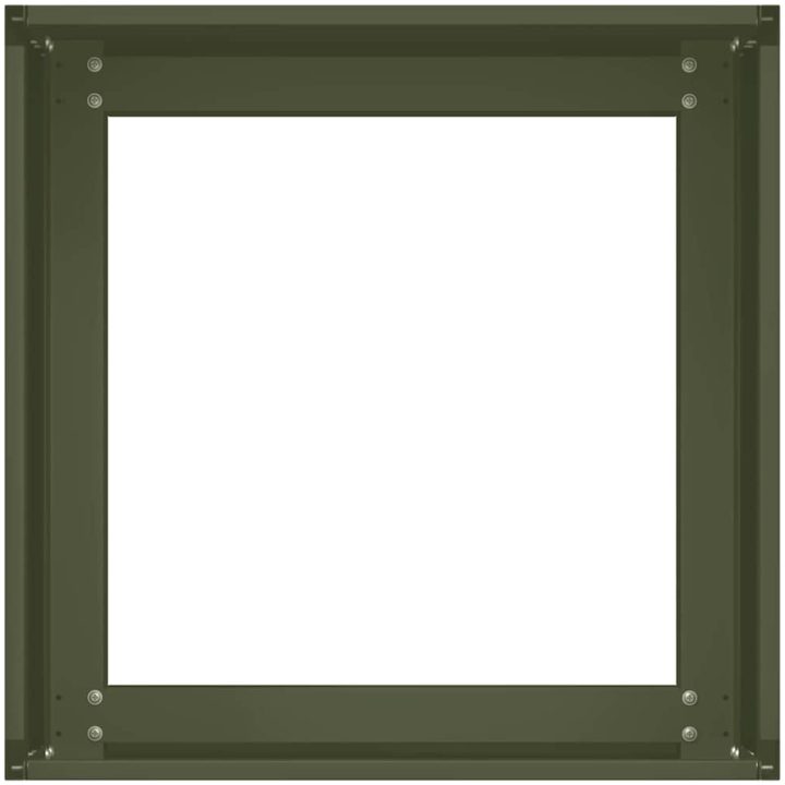 Planteringskärl olivgrön stål vidaXL 40 x 40 x 30 cm – bild 5