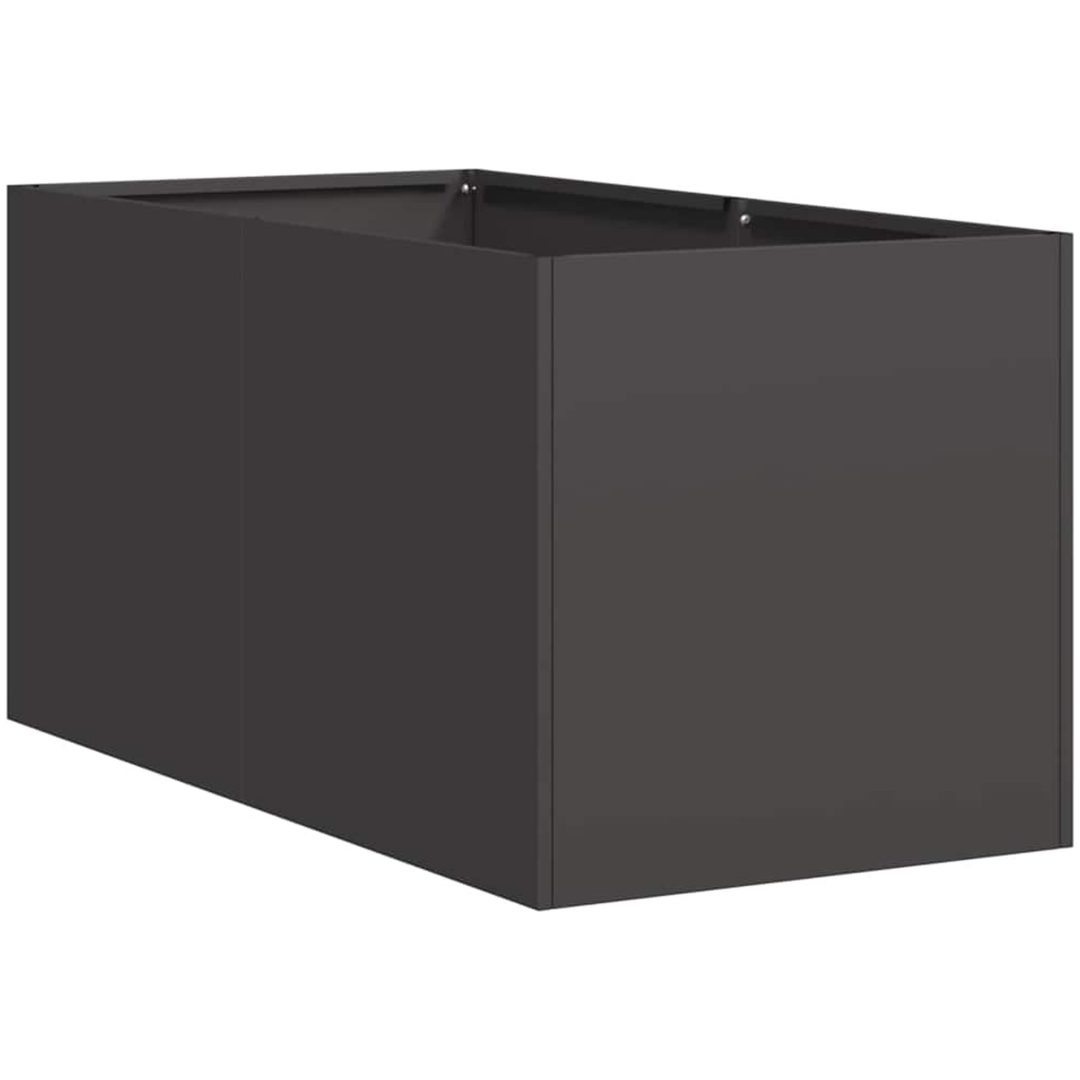 Planteringskärl svart kallvalsat stål vidaXL 40 x 80 x 40 cm – bild 2