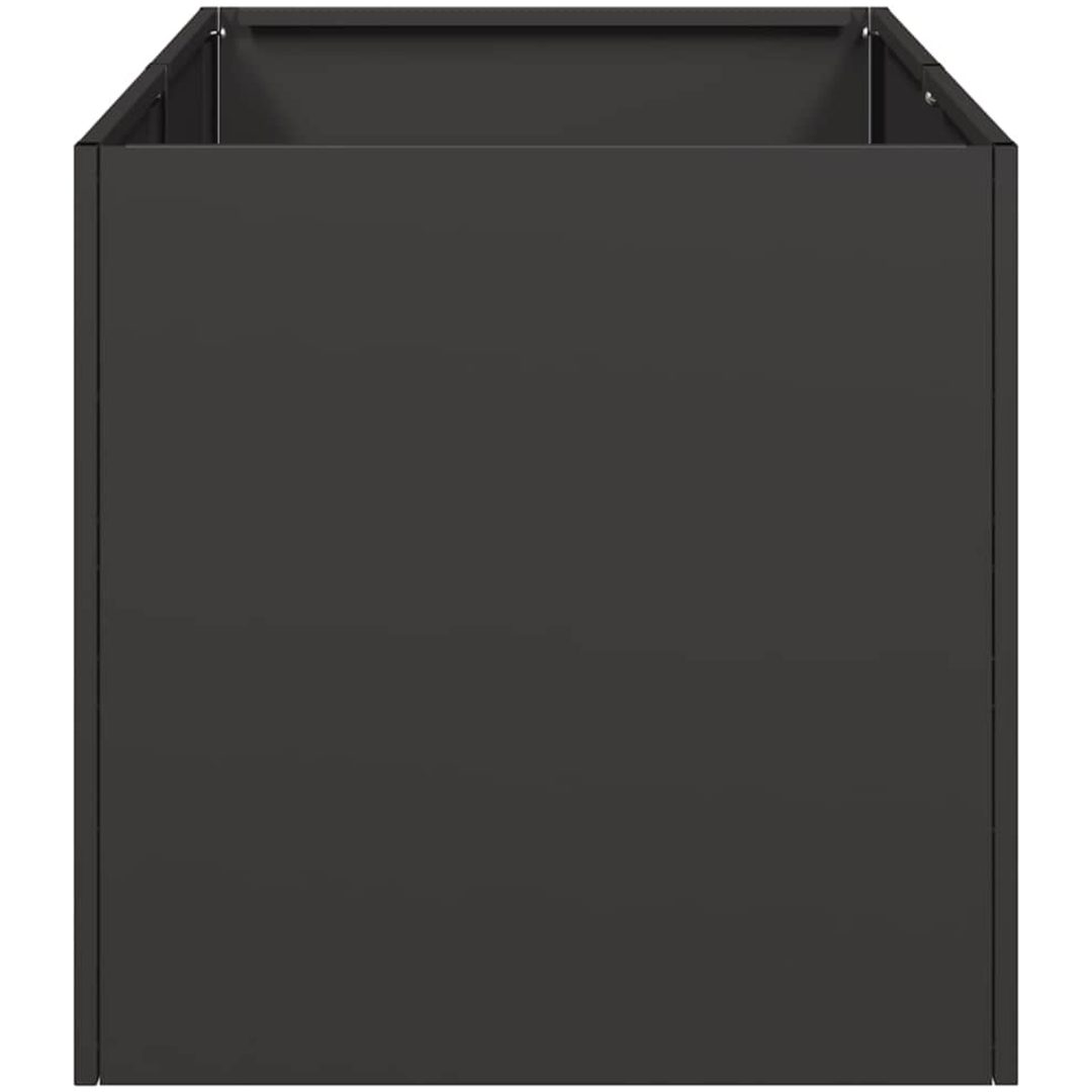 Planteringskärl svart kallvalsat stål vidaXL 40 x 80 x 40 cm – bild 4
