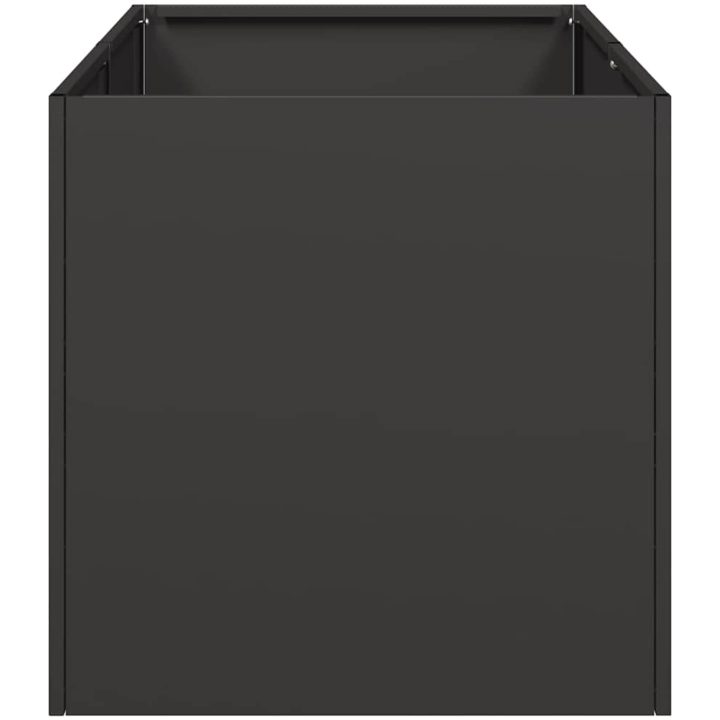 Planteringskärl svart kallvalsat stål vidaXL 40 x 80 x 40 cm – bild 4