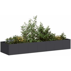 Planteringskärl svart stål vidaXL