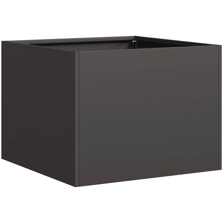 Planteringskärl svart stål vidaXL 40 x 40 x 30 cm – bild 2