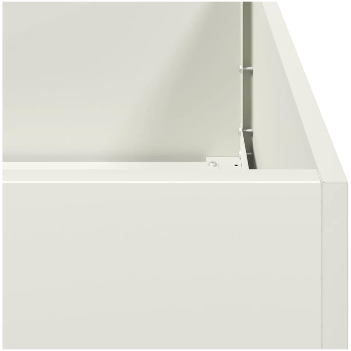 Planteringskärl vit kallvalsat stål vidaXL 40 x 80 x 40 cm – bild 7