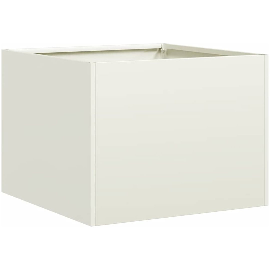 Planteringskärl vit stål vidaXL 40 x 40 x 30 cm – bild 2