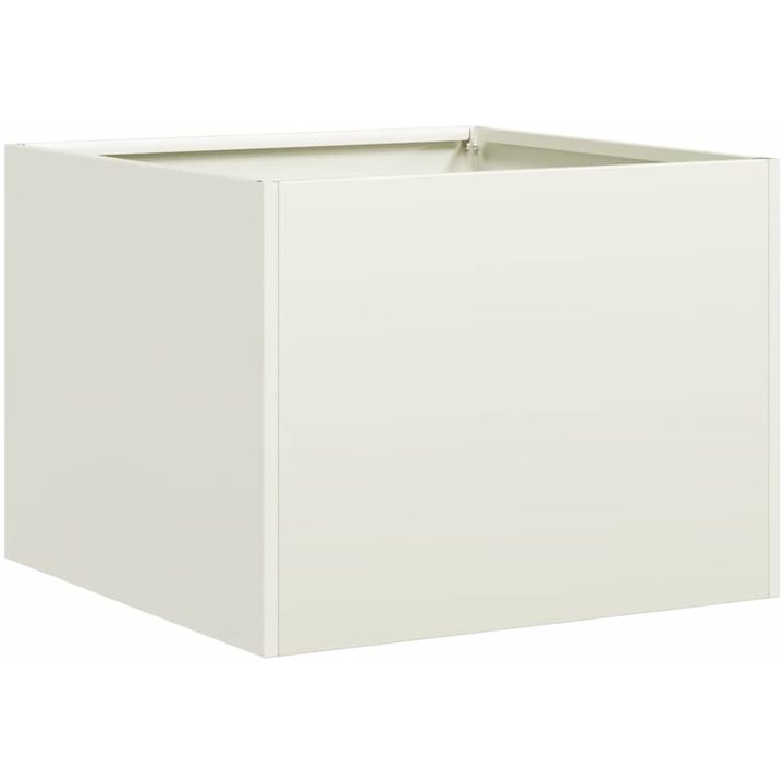 Planteringskärl vit stål vidaXL 40 x 40 x 30 cm – bild 2