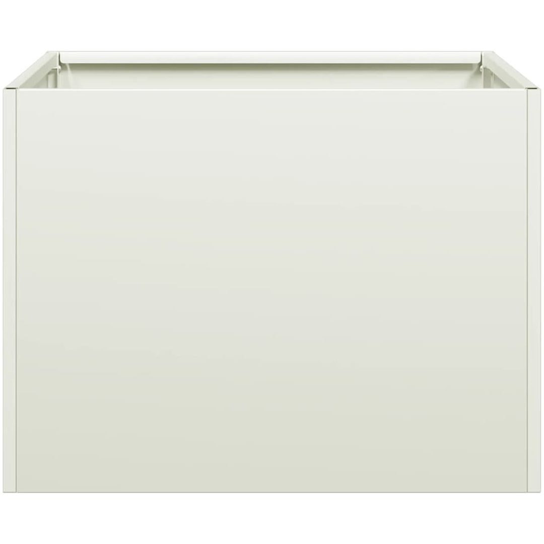 Planteringskärl vit stål vidaXL 40 x 40 x 30 cm – bild 4