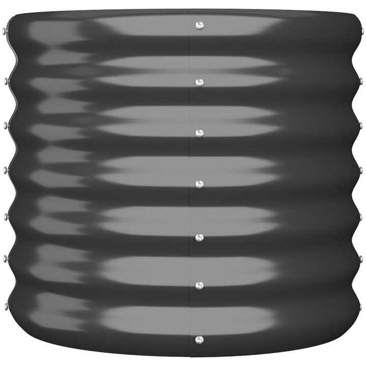 Planteringskruka pulverlackerat stål antracit vidaXL 40 x 40 x 36 cm – bild 3