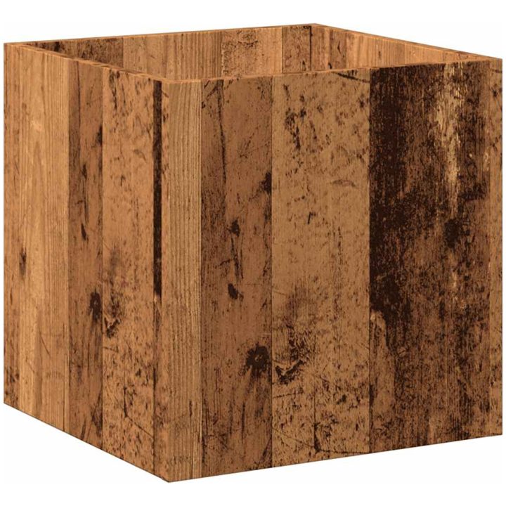 Planteringslåda gammalt trä 40x40x40 cm konstruerat trä vidaXL – bild 2