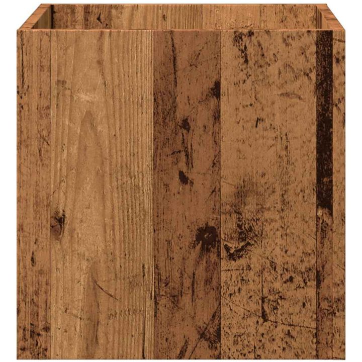 Planteringslåda gammalt trä 40x40x40 cm konstruerat trä vidaXL – bild 5