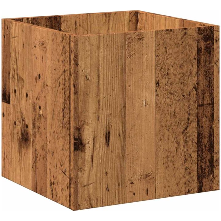 Planteringslåda gammalt trä 40x40x40 cm konstruerat trä vidaXL – bild 6