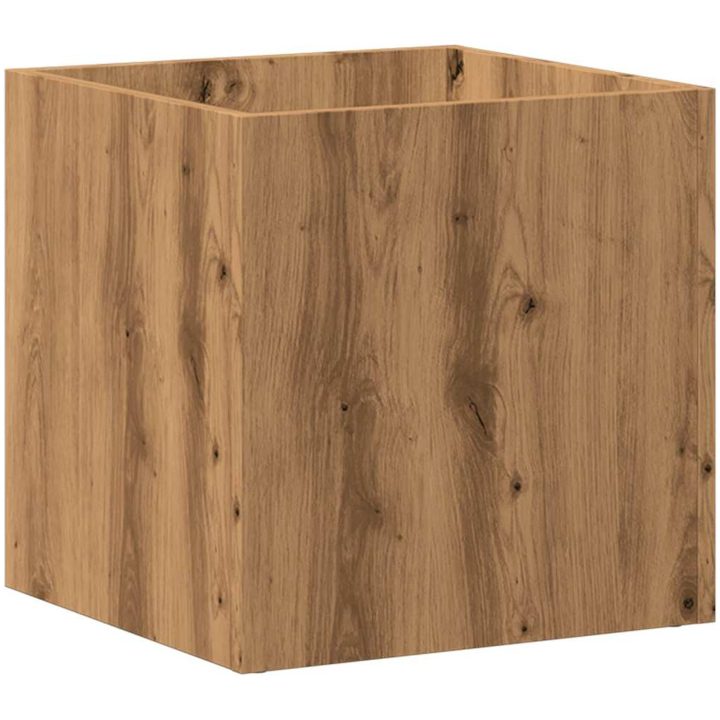 Planteringslåda hantverksmässig ek 40x40x40 cm konstruerat trä vidaXL – bild 2