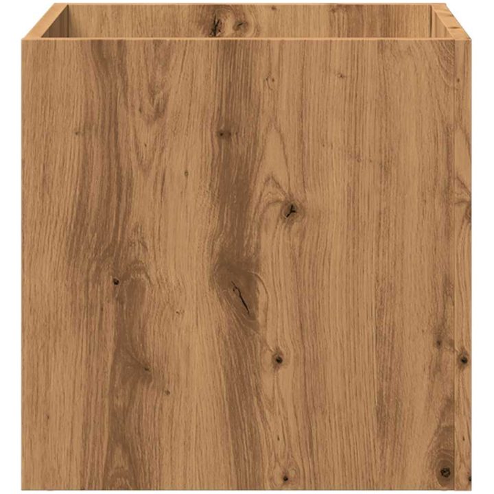 Planteringslåda hantverksmässig ek 40x40x40 cm konstruerat trä vidaXL – bild 5