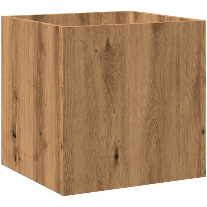 Planteringslåda hantverksmässig ek 40x40x40 cm konstruerat trä vidaXL – bild 6