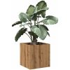 Planteringslåda hantverksmässig ek 40x40x40 cm konstruerat trä vidaXL – miniatyr 1