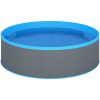 Plaskpool med hängande skimmer och pump 350x90 cm grå vidaXL – miniatyr 3