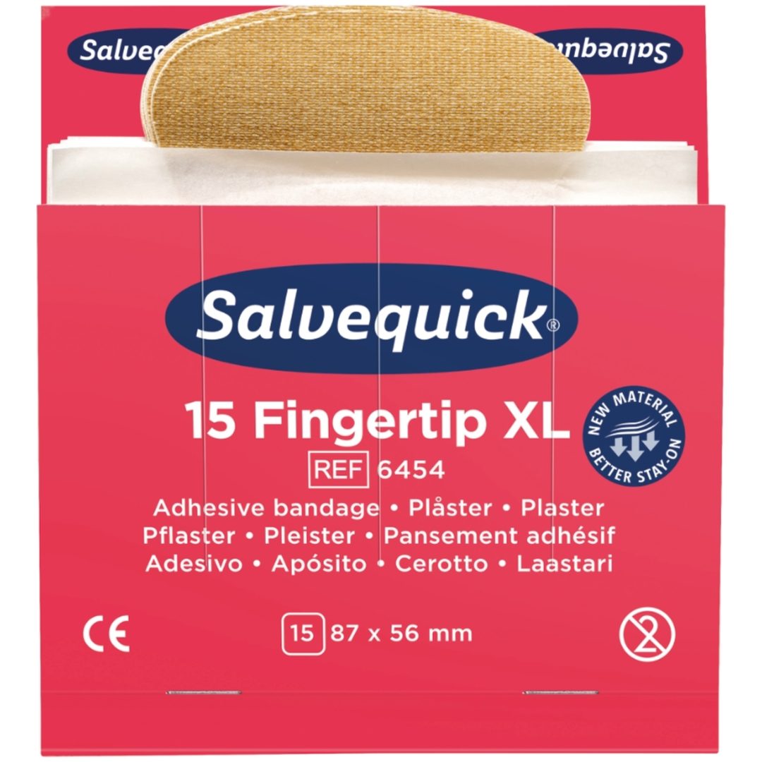 Plåster Fingertopp Textil Xl 6x15st SALVEQUICK Beteckning: 6454