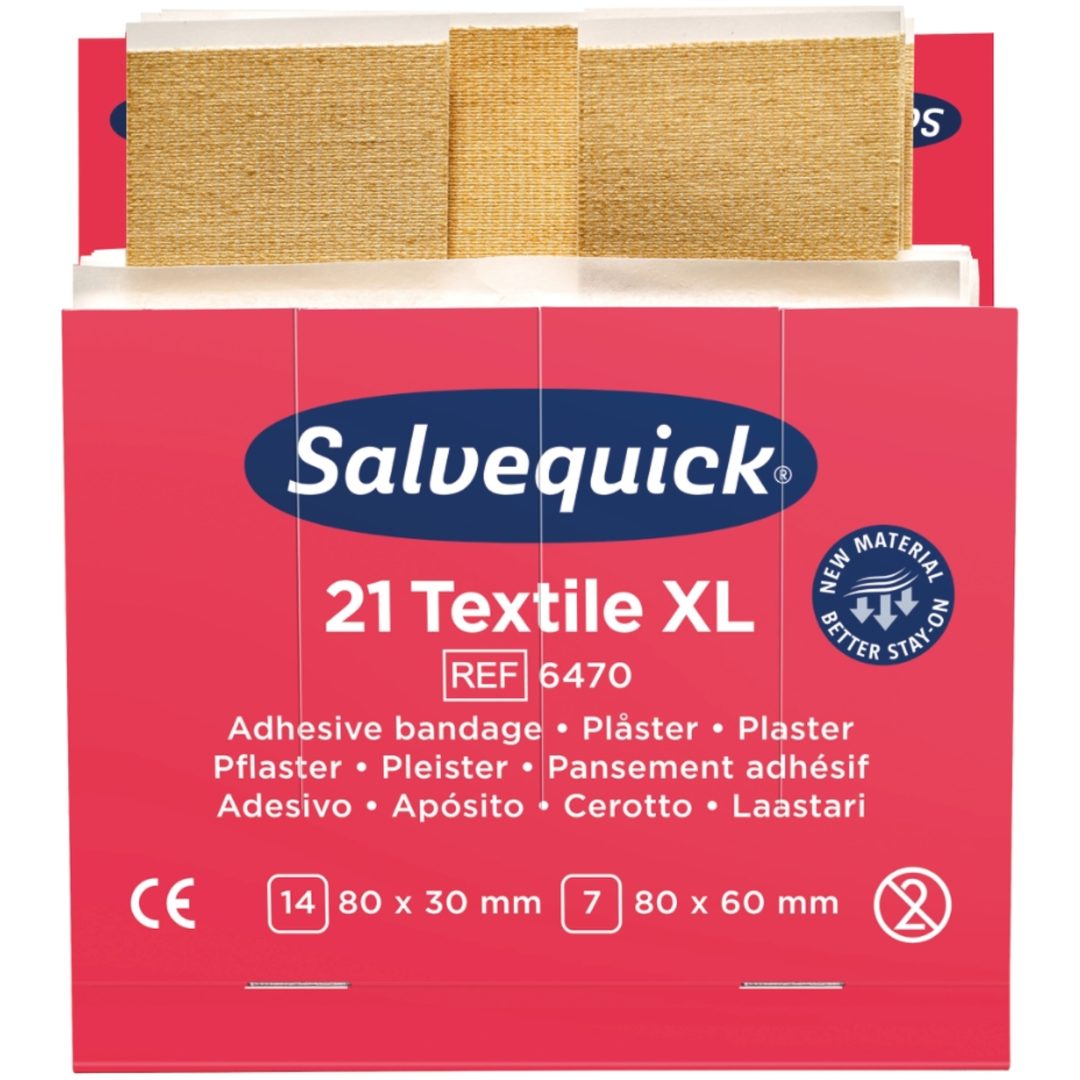 Plåster Textil Xl 6x21st Refill SALVEQUICK Beteckning: 6470