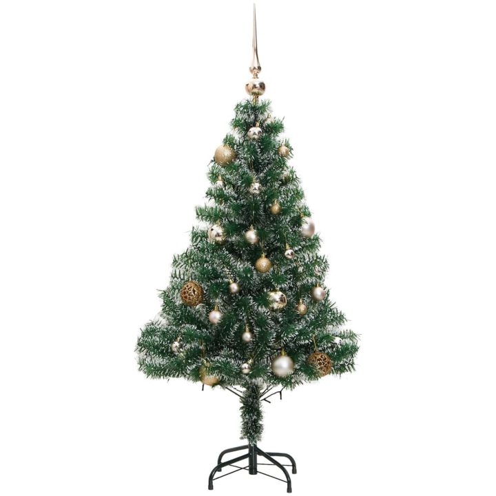 Plastgran 150 LEDs&kulor&snö vidaXL 150 cm – bild 4