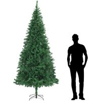 Plastgran 300 cm grön vidaXL