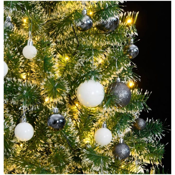 Plastgran 300 LEDs&kulor&snö vidaXL 180 cm – bild 3
