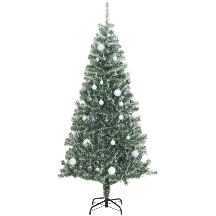 Plastgran 300 LEDs&kulor&snö vidaXL 180 cm – bild 4