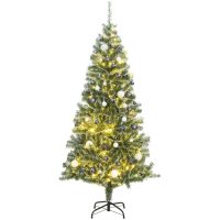 Plastgran 300 LEDs&kulor&snö vidaXL