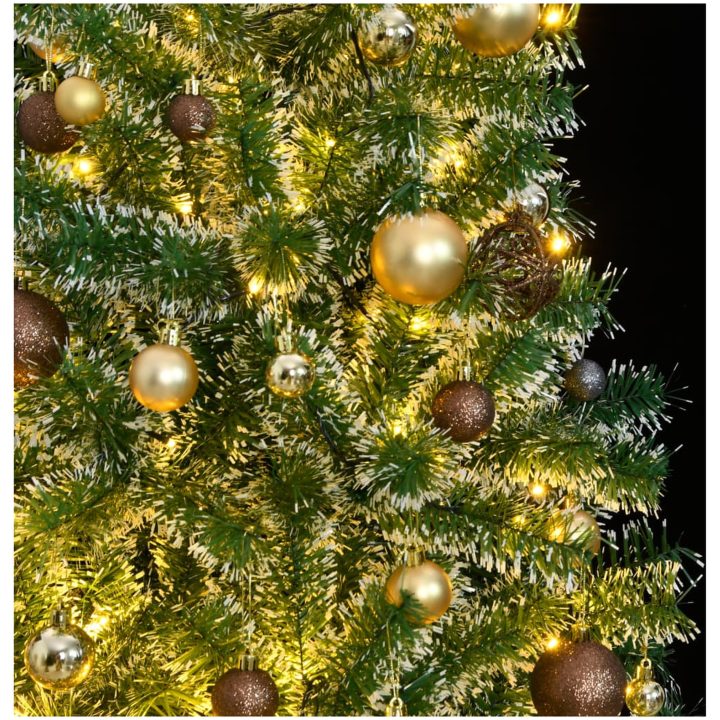 Plastgran 300 LEDs&kulor&snö vidaXL 210 cm – bild 3