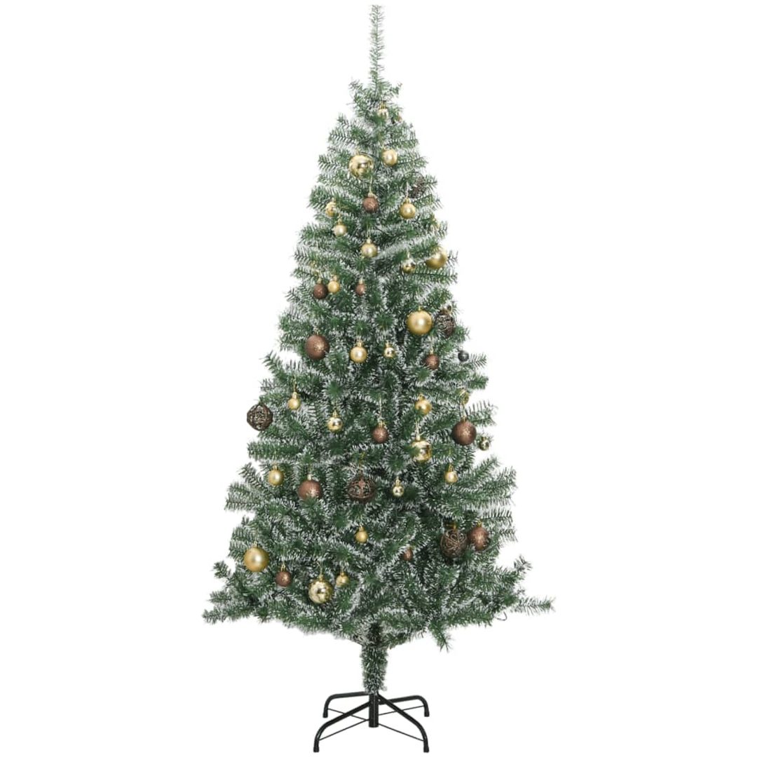 Plastgran 300 LEDs&kulor&snö vidaXL 210 cm – bild 4
