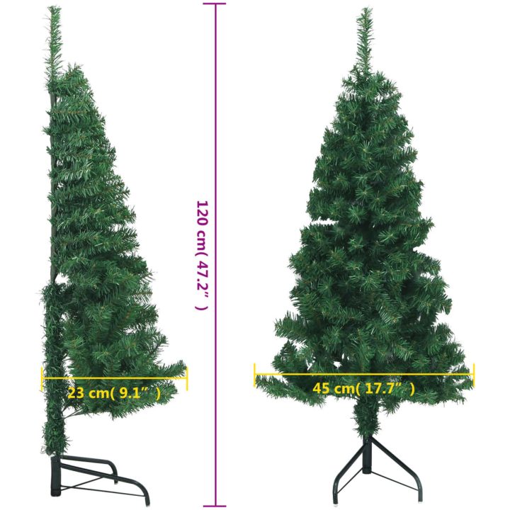 Plastgran för hörn grön 120 cm PVC vidaXL 120 x 45 cm – bild 8