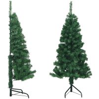 Plastgran för hörn grön 120 cm PVC vidaXL