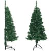 Plastgran för hörn grön 150 cm PVC vidaXL 150 x 55 cm – miniatyr 1