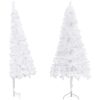Plastgran för hörn vit 120 cm PVC vidaXL 120 x 45 cm – miniatyr 2