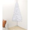 Plastgran för hörn vit 120 cm PVC vidaXL 120 x 45 cm – miniatyr 1