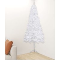 Plastgran för hörn vit 120 cm PVC vidaXL