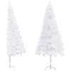 Plastgran för hörn vit 210 cm PVC vidaXL 210 x 75 cm – miniatyr 2