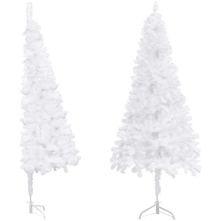 Plastgran för hörn vit 240 cm PVC vidaXL 240 x 85 cm – bild 2